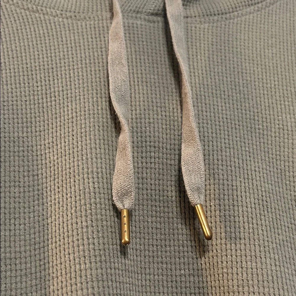 Hurley - Thermal Waffle Knit Men's Hoodie, Size XL - Olive Green - Picture 7 of 7